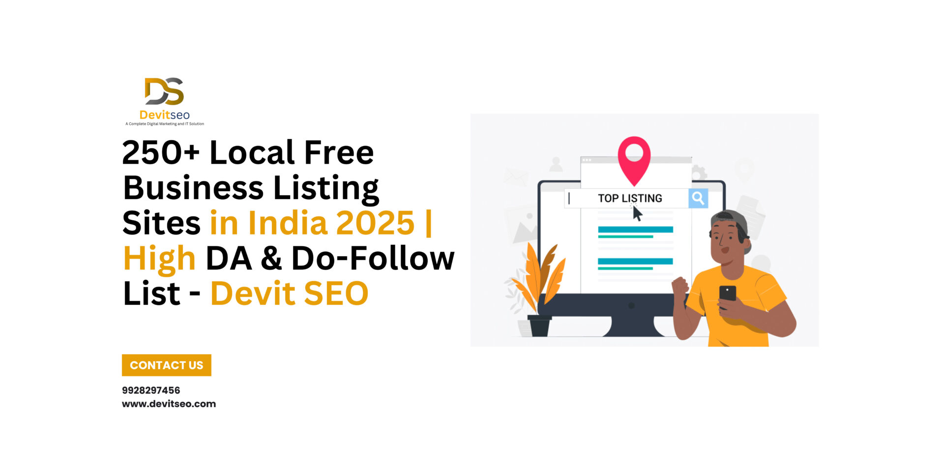 250+ Local Free Business Listing Sites in India 2025 | High DA & Do-Follow List - Devit SEO